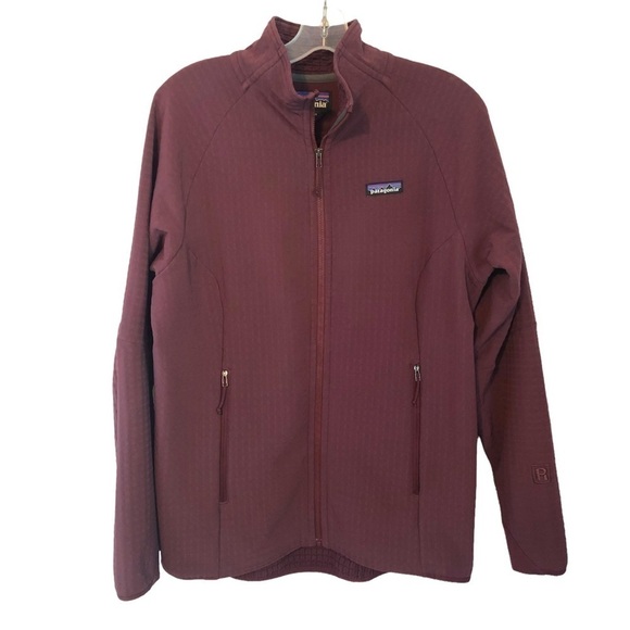 Patagonia Dark Ruby (Burgundy) R1 TechFace  Fleece Jacket Ladies Lg - Picture 1 of 13
